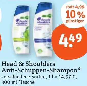 tegut Head & Shoulders Anti-Schuppen-Shampoo Angebot
