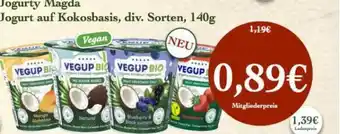 LPG Biomarkt Jogurty Magda Oder Jogurt Auf Kokosbasis 140g Angebot