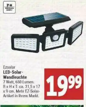 Marktkauf Ezsolar Led-solar-wandleuchte Angebot