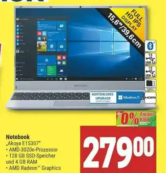 Marktkauf Notebook Medion Akoya E15307 Angebot