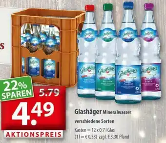 Getränkeland Glashäger Mineralwasser 12x0,7L Angebot