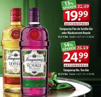 Getränkeland Tanqueray Flor de Sevilla Gin oder Blackcurrant Royale 0,7L Angebot