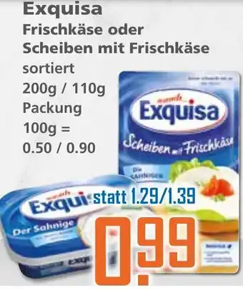 Klaas und Kock Exquisa Frischkäse oder Scheiben mit Frischkäse 200/110g Angebot