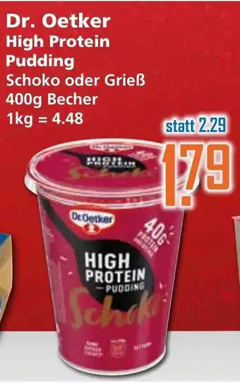 Klaas und Kock Dr. Oetker High Protein Pudding 400g Becher Angebot