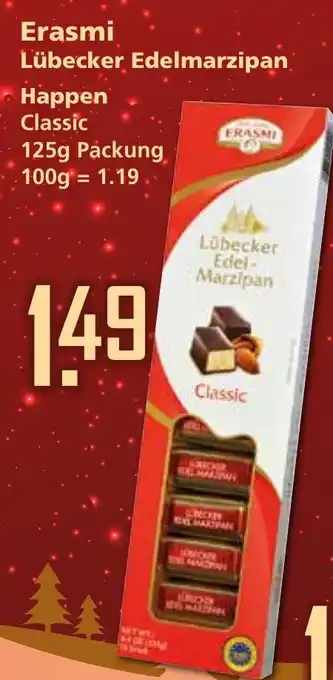 Klaas und Kock Erasmi Lübecker Edelmarzipan Happen Classic 125g Angebot