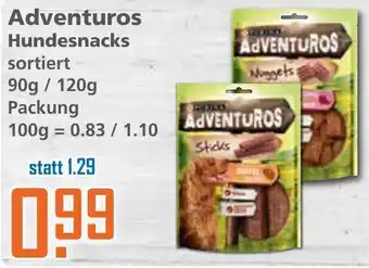 Klaas und Kock Adventuros Hundesnacks 90g/120g Angebot