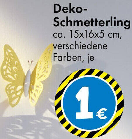 Deko-Schmetterling Angebot bei TEDi