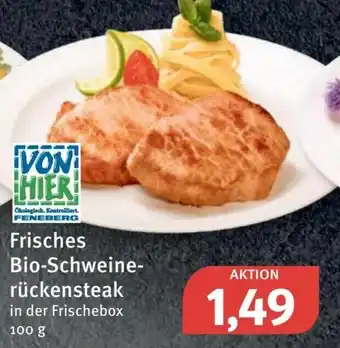 Feneberg Frisches Bio Schweinerückensteak 100g Angebot