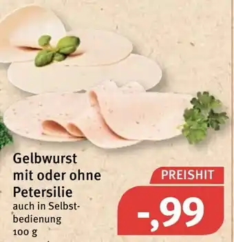 Feneberg Gelbwurst mit oder ohne Petersilie 100g Angebot