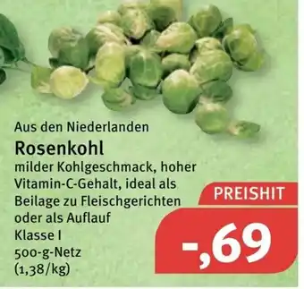 Feneberg Rosenkohl 500g Angebot