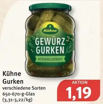 Feneberg Kühne Gurken 650/670g Angebot