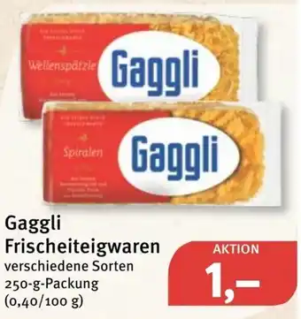 Feneberg Gaggli Frischeiteigwaren 250g Angebot