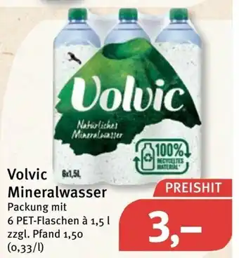 Feneberg Volvic Mineralwasser 6x1,5L Angebot