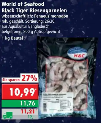 L. STROETMANN GROSSMARKT World of Seafood Black Tiger Riesengarnelen 1kg Beutel Angebot