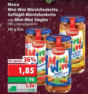 L. STROETMANN GROSSMARKT Meica Mini Wini Würstchenkette, Geflügel Würstchenkette oder Mini Wini Singles 380g Angebot