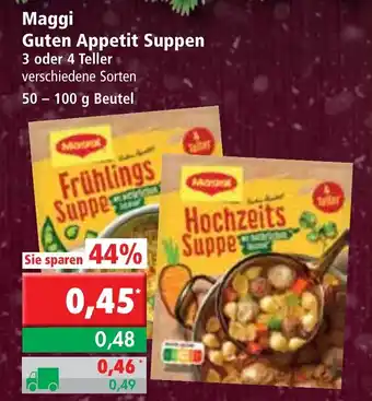 L. STROETMANN GROSSMARKT Maggi Guten Appetit Suppen 50-100g Beutel Angebot