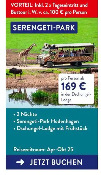 Aldi Süd Serengeti-park dschungel-lodge Angebot