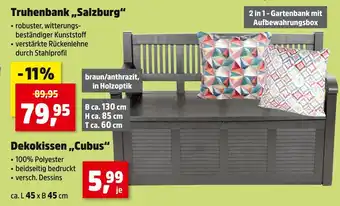 Thomas Philipps Truhenbank „salzburg“ oder dekokissen „cubus“ Angebot