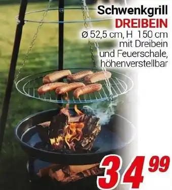CENTERSHOP Schwenkgrill DREIBEIN Angebot