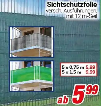 CENTERSHOP Sichtschutzfolie Angebot