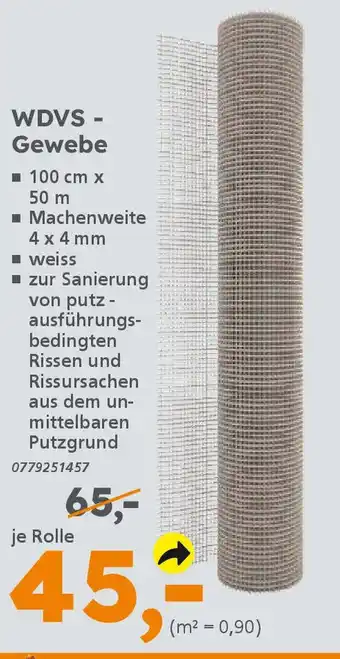 Globus Baumarkt WDVS - Gewebe Angebot