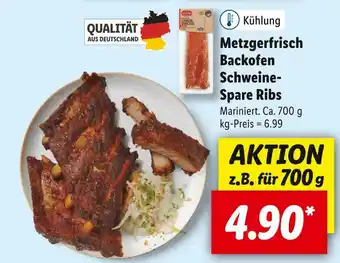 Lidl Metzgerfrisch backofen schweine-spare ribs Angebot