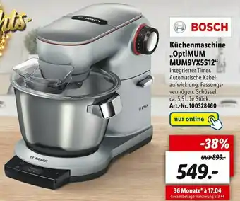 Lidl Bosch küchenmaschine „optimum mum9yx5s12“ Angebot