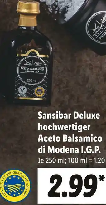 Lidl Sansibar deluxe aceto balsamico Angebot