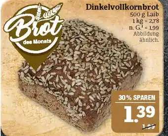 Marktkauf Dinkelvollkornbrot Angebot