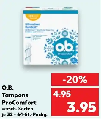 Kaufland O.B. Tampons ProComfort Angebot