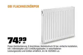 OBI Obi flachheizkörper Angebot