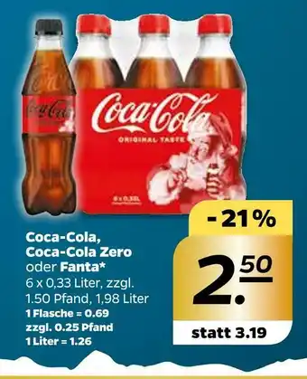 NETTO Coca-cola, coca-cola zero oder fanta softdrinks Angebot