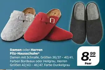 NETTO Damen oder herren filz-hausschuhe Angebot