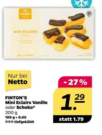 NETTO Finton’s mini eclairs vanille oder schoko Angebot