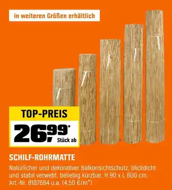 OBI SCHILF-ROHRMATTE Angebot