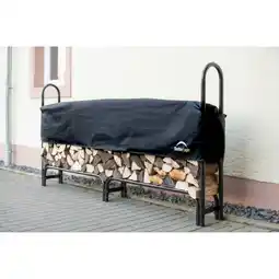 toom Baumarkt ShelterLogic Kaminholzregal schwarz Stahl inklusive Abdeckung 244 x 25 x 118 cm Angebot