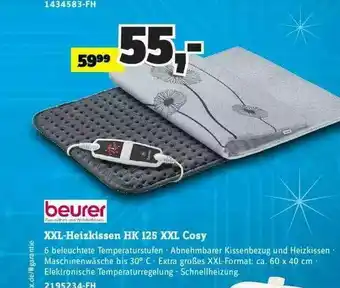 Conrad Beurer XXL-heizkissen Hk125 XXL Cosy Angebot