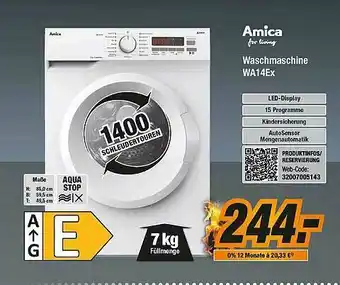 Expert Bening Amica Waschmaschine WA14EX Angebot