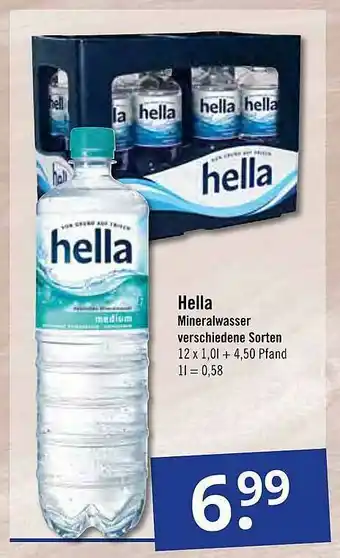 GetränkePartner Hella Mineralwasser Verschiedene Sorten Angebot