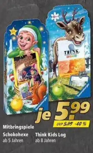 Marktkauf Mitbringspiele Schokohexe Oder Think Kids Log Angebot