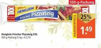 Marktkauf Henglein Frischer Pizzateig XXL Angebot