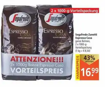 Marktkauf Segafredo Zanetti Espresso Casa Angebot