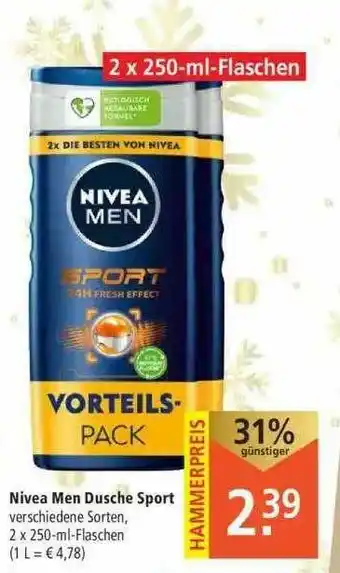 Marktkauf Nivea Men Dusche Sport Angebot