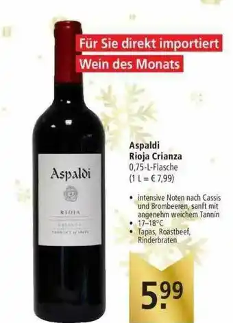 Marktkauf Aspaldi Rioja Crianza Angebot