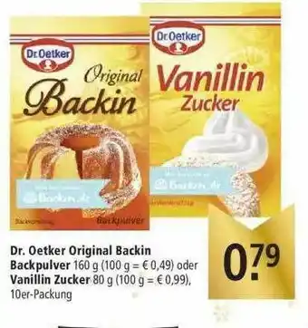 Marktkauf Dr Oetker Original Backin Backpulver Oder Vanillin Zucker Angebot