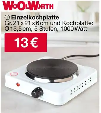 Woolworth Einzelkochplatte Angebot