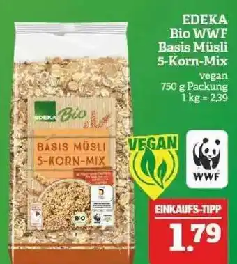 Marktkauf Edeka Bio Wwf Basis Müsli 5-korn-mix Angebot