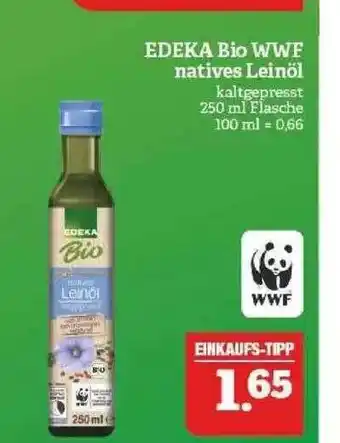 Marktkauf Edeka Bio Wwf Natives Leinöl Angebot