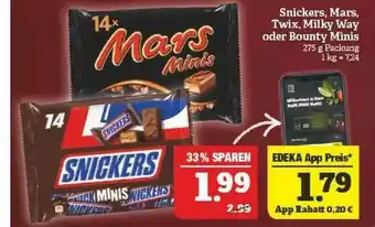 Marktkauf Snickers, Mars, Twix, Bounty Oder Milkyway Minis Angebot