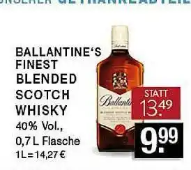 Edeka Zurheide Ballantine's Finest Blended Scotch Whisky Angebot